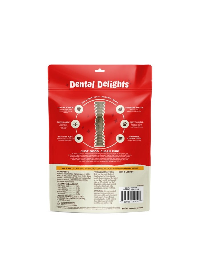 Stella & Chewys Dental Delights Small 11 ct, Stella & Chewys dental treat, best dental treat, dog dental treat, freeze dried chicken treat, dog treat, dental treats for dogs, dog treat for bad breath, dog breath treat,