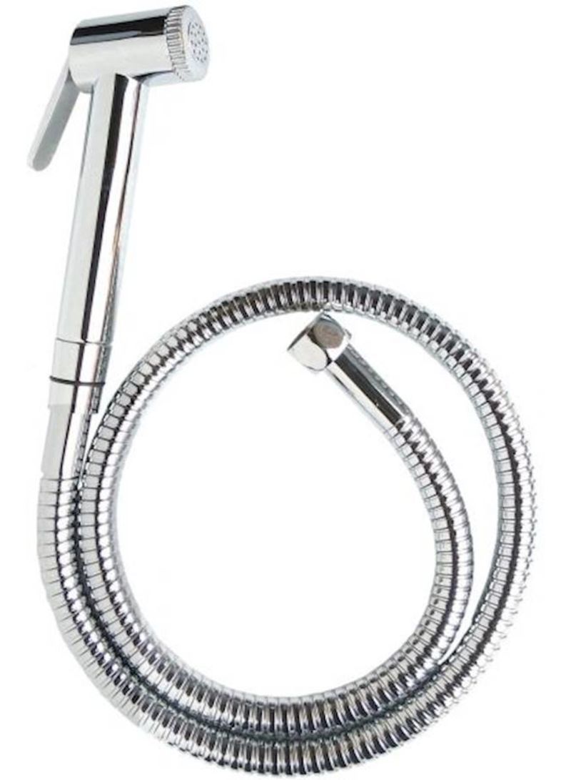 Toilet Bidet Spray Shattaf Silver 1meter