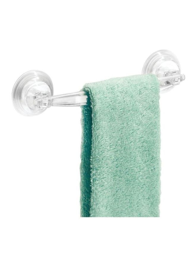 Power Lock Suction Bathroom Towel Bar Clear 6.9 x 16.5 26.7cm