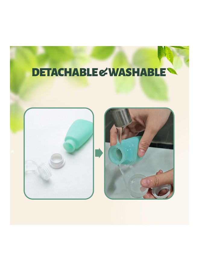 3 Piece Soft Silicone Travel Bottles Green 14.00 X 3.00 12.00cm