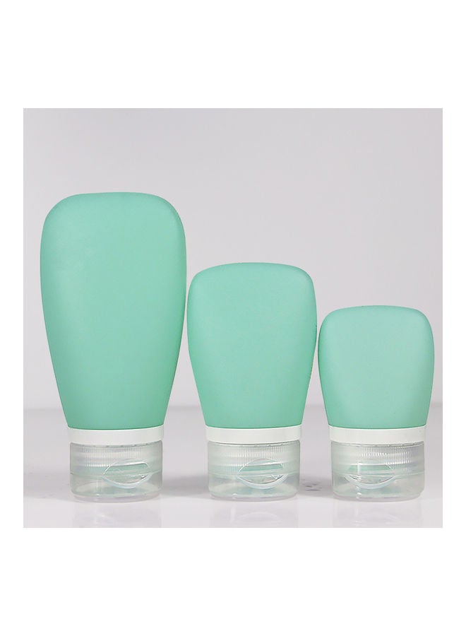 3 Piece Soft Silicone Travel Bottles Green 14.00 X 3.00 12.00cm