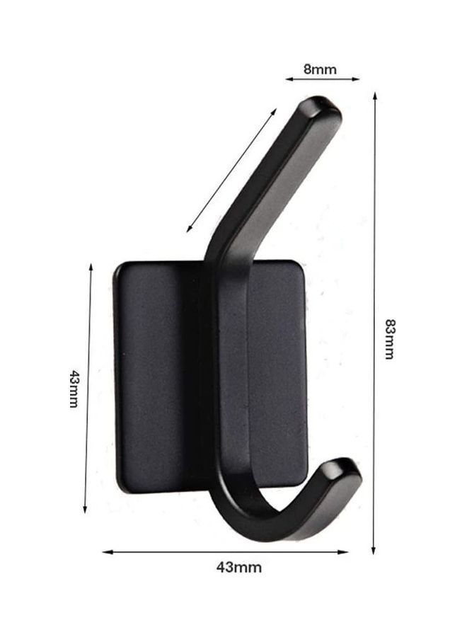 Pack Of 4 Towel Hook Black 4.3x4.3cm