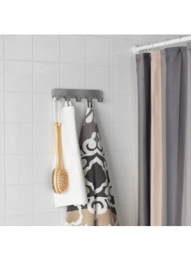 Towel Hook Rack Silver 29x4x7cm