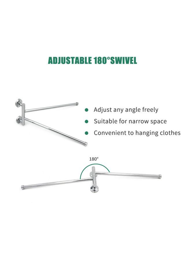 Polished Chrome Towel Holder Rack Silver 13.5x5.3inch