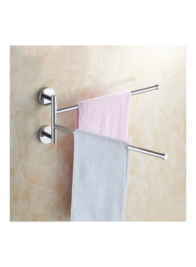 Polished Chrome Towel Holder Rack Silver 13.5x5.3inch