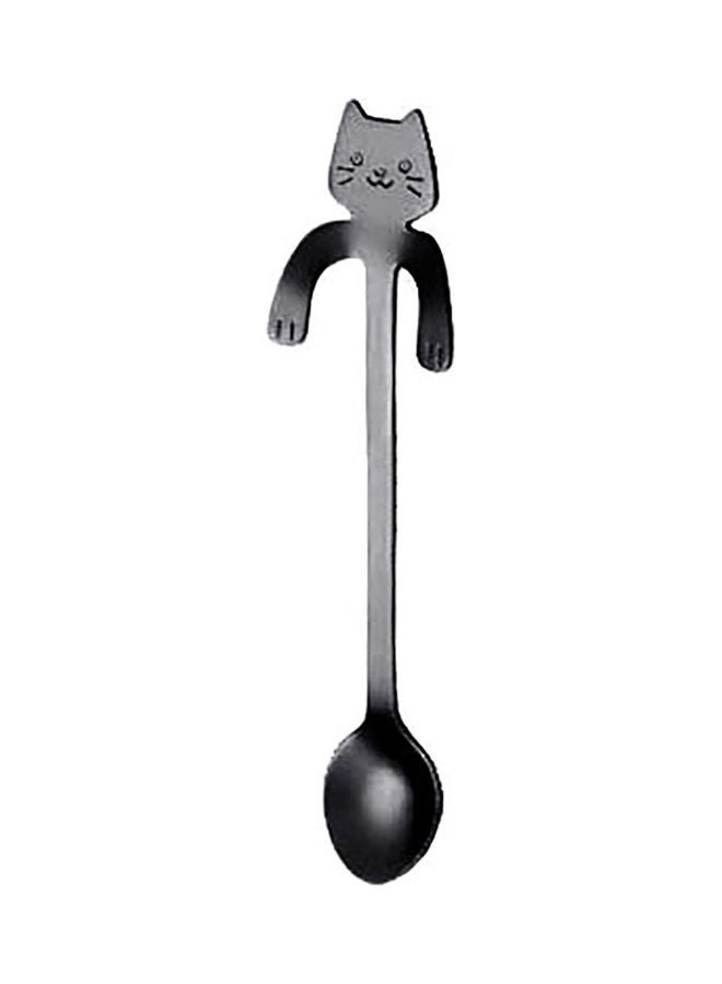 Cartoon Cat Handle Coffee Tea Hanging Spoon Black