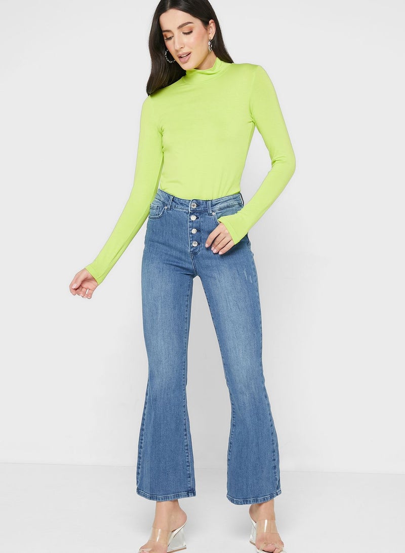 Flared Hem Jeans