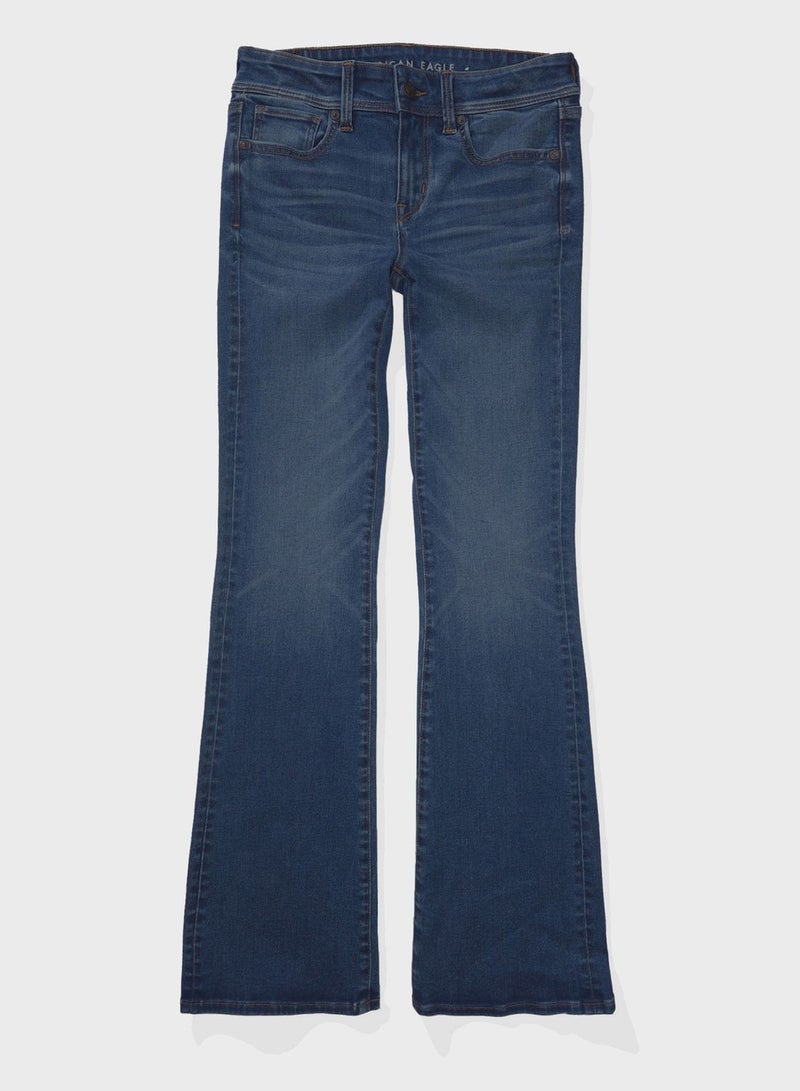 High Waist Straight Fit  Flared Jeans