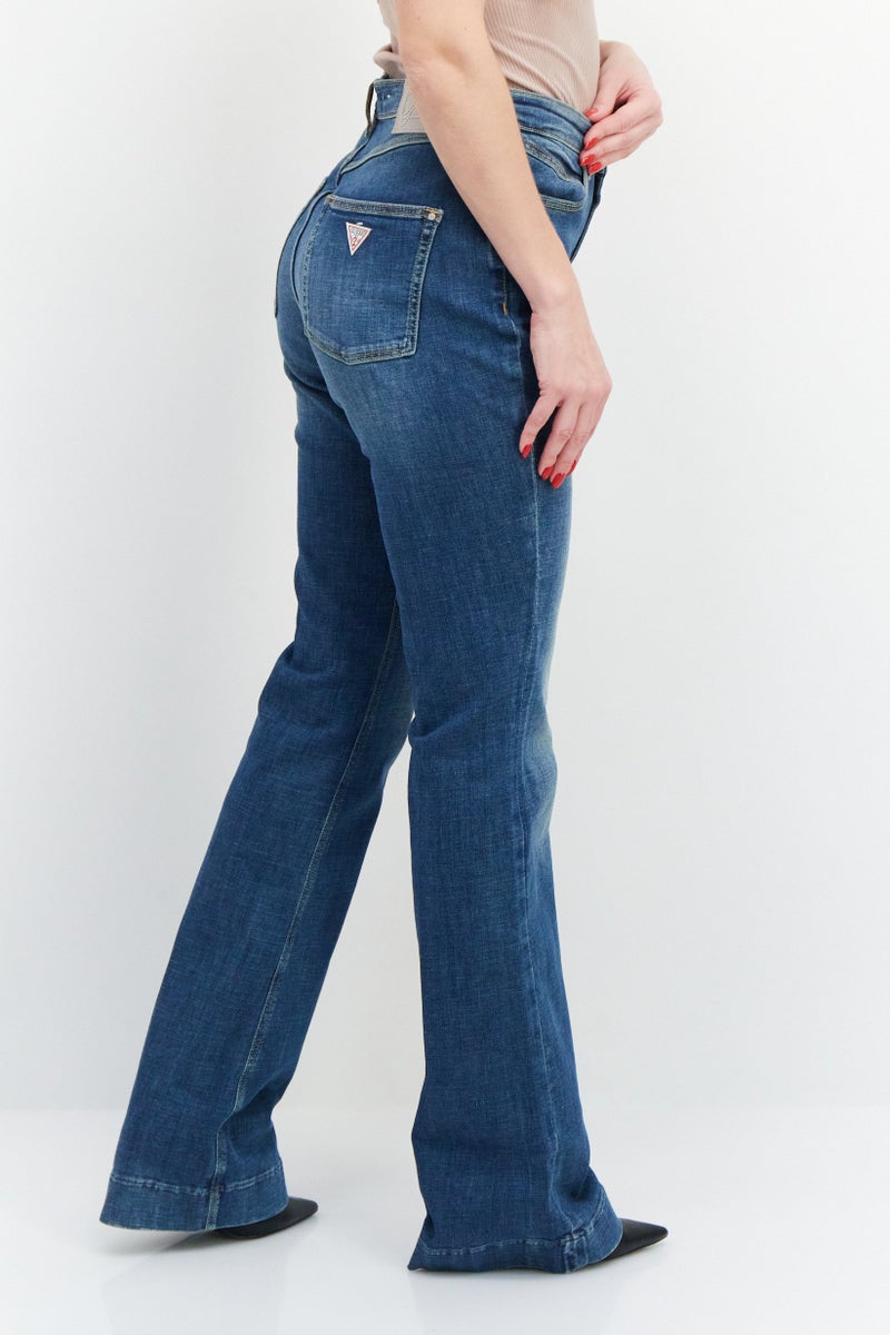 Women Skinny Fit Stretchable Denim Jeans, Mid Wash