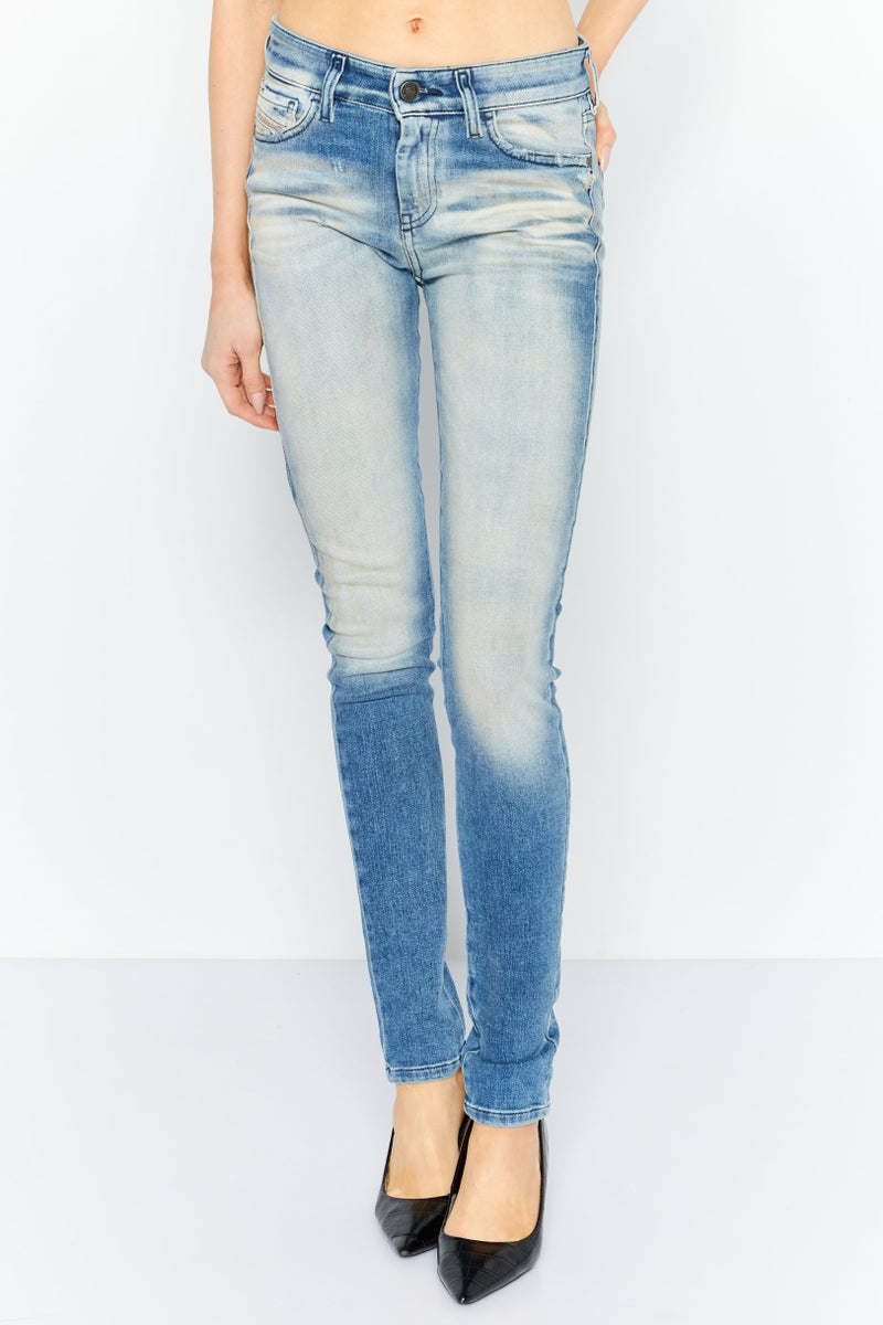 Women Super Skinny Fit Wash Stretchable Jeans, Blue