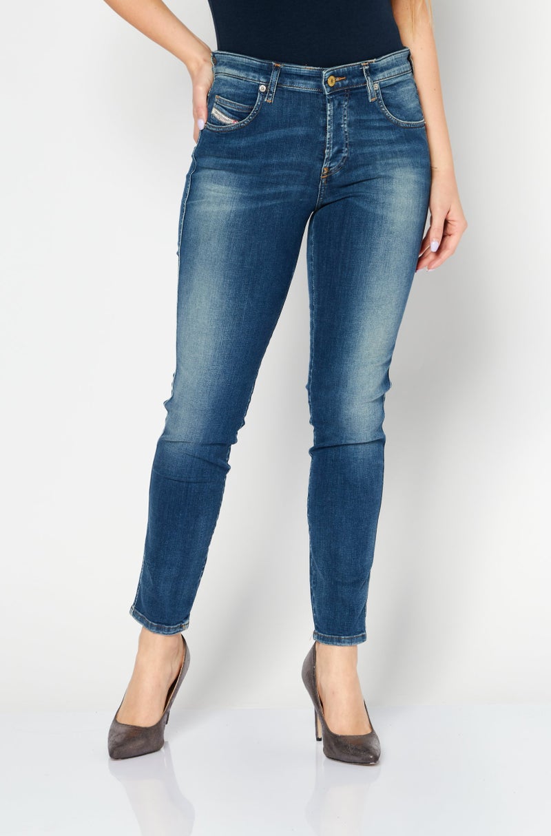 Women Slim Fit Stretchable Denim Jeans, Blue