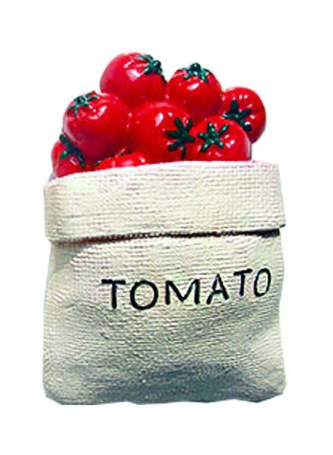 Qiangtie 3D Tomato Themed Refrigerator Magnet Red/Beige/Green 4x6cm