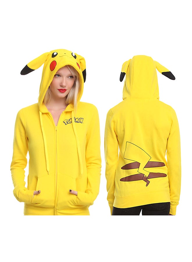 Pikachu Inspired Hooded Jacket Yellow