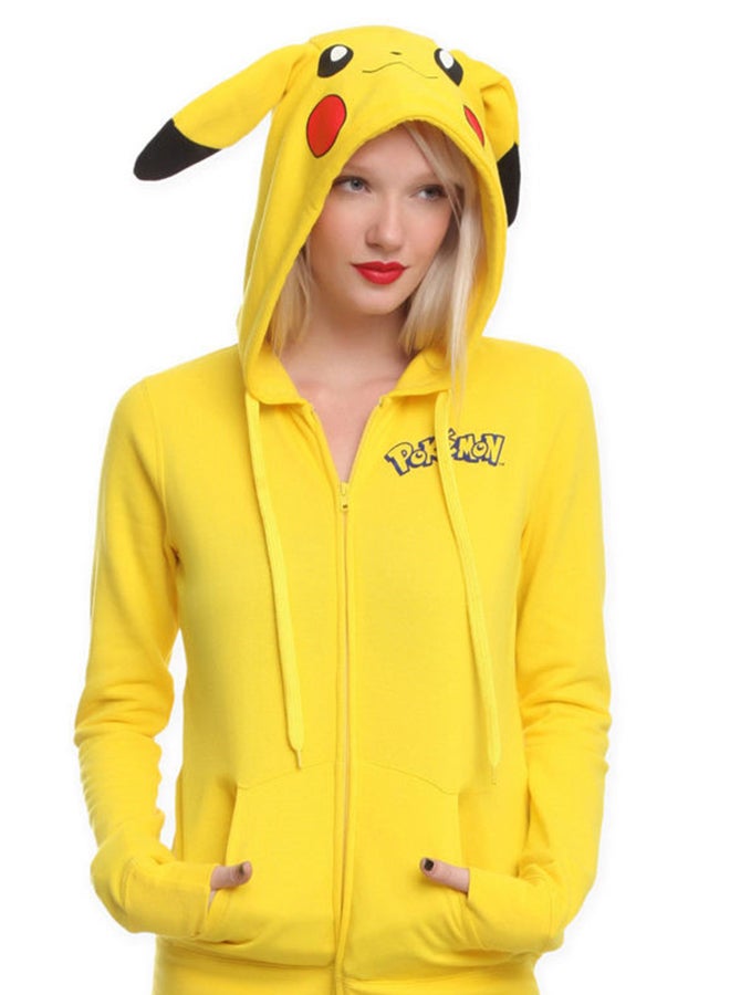 Pikachu Inspired Hooded Jacket Yellow