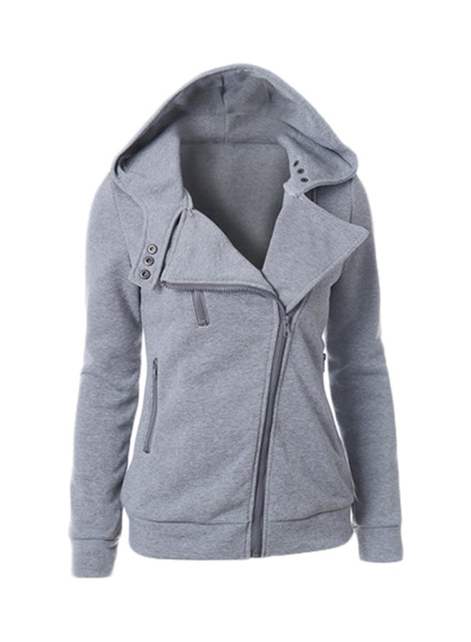 Marled Hooded Jacket Grey