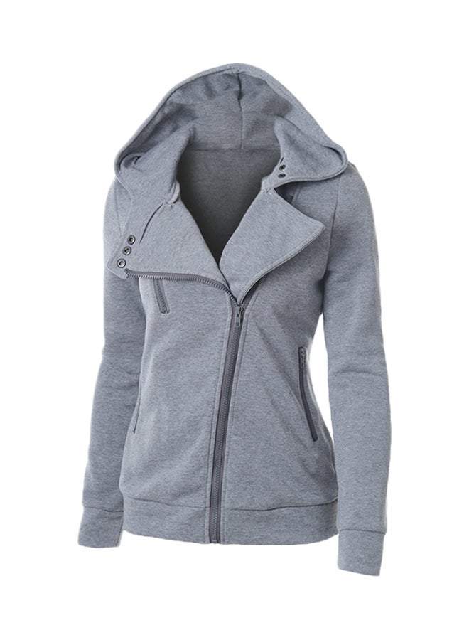 Marled Hooded Jacket Grey