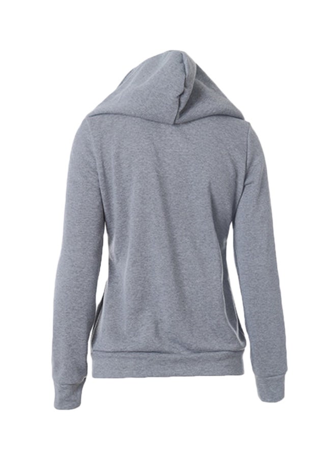 Marled Hooded Jacket Grey