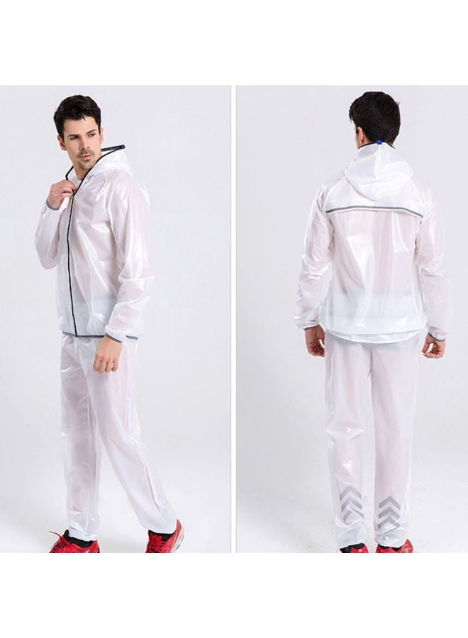 Solid Raincoat Suit White