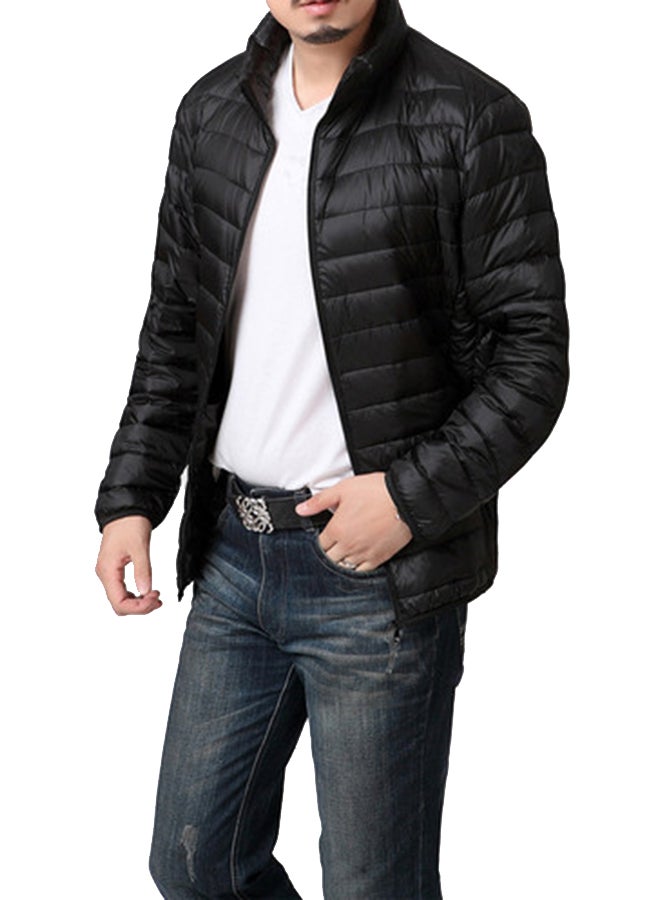 Quilted Puffer Jacket Black