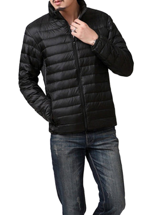 Quilted Puffer Jacket Black