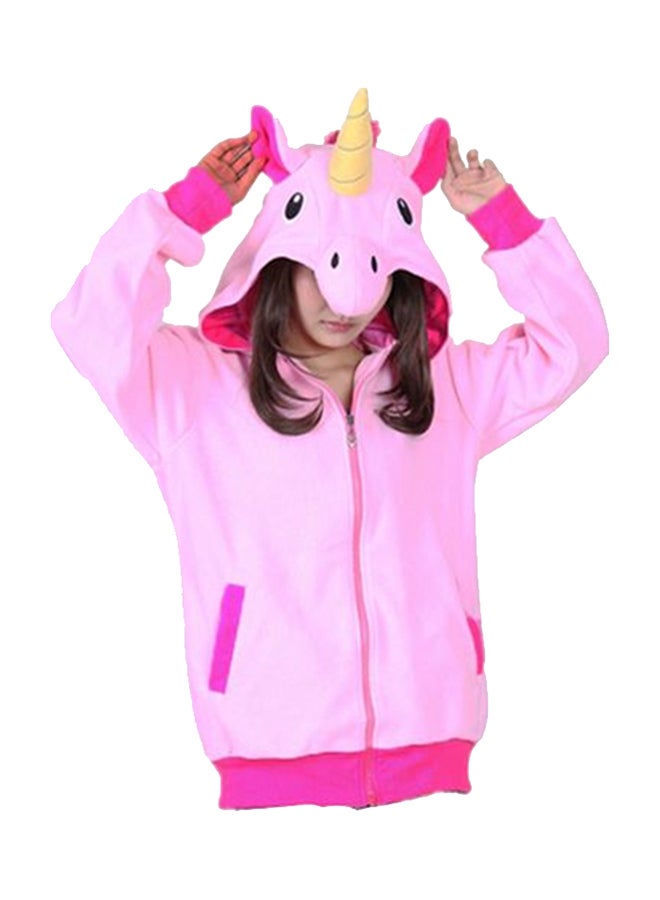 Unicorn Hooded Jacket Pink