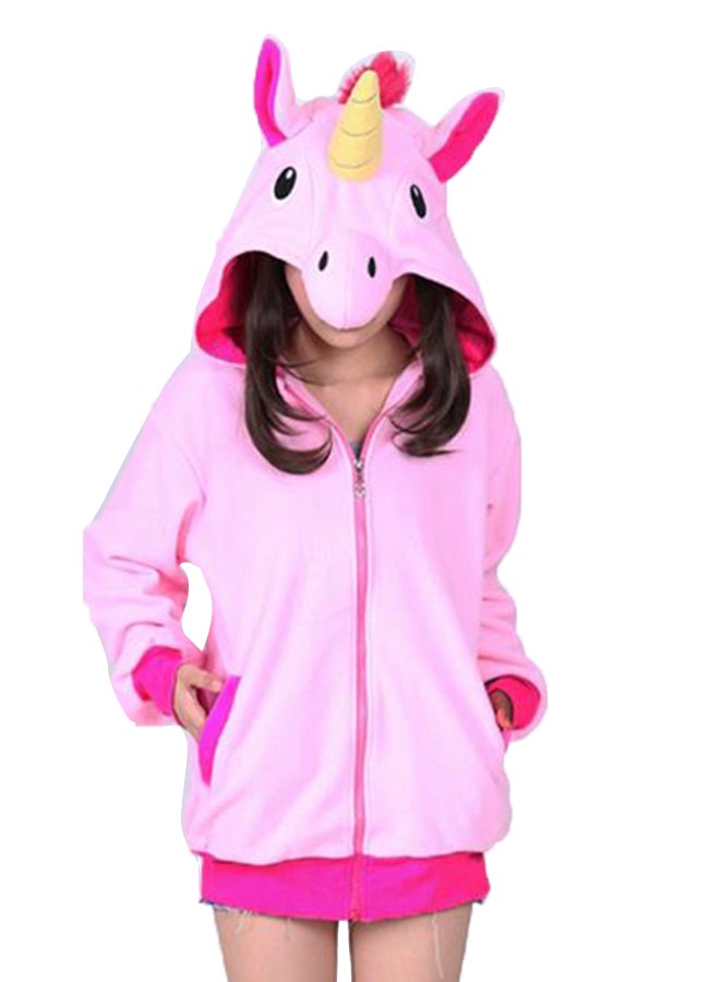 Unicorn Hooded Jacket Pink