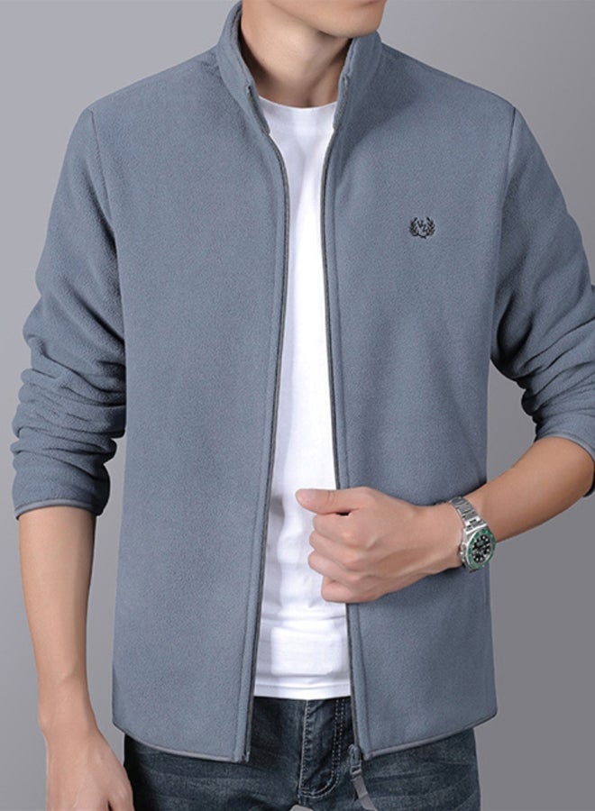 Men's coat Fleece Jacket long sleeve coat 2020 men's wear grey