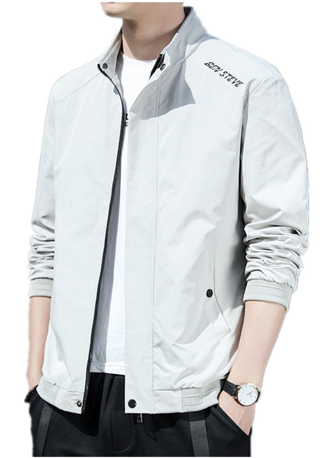 Autumn men's jacket 2020 new casual coat youth trend men's stand collar Baseball Jacket khaki