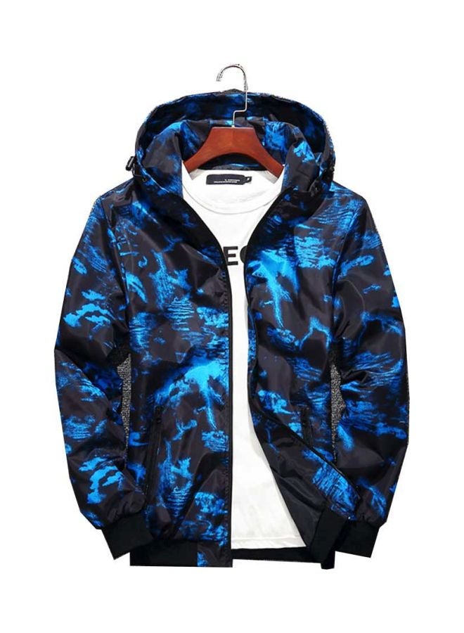 Camouflage Printed Jacket Blue/Black