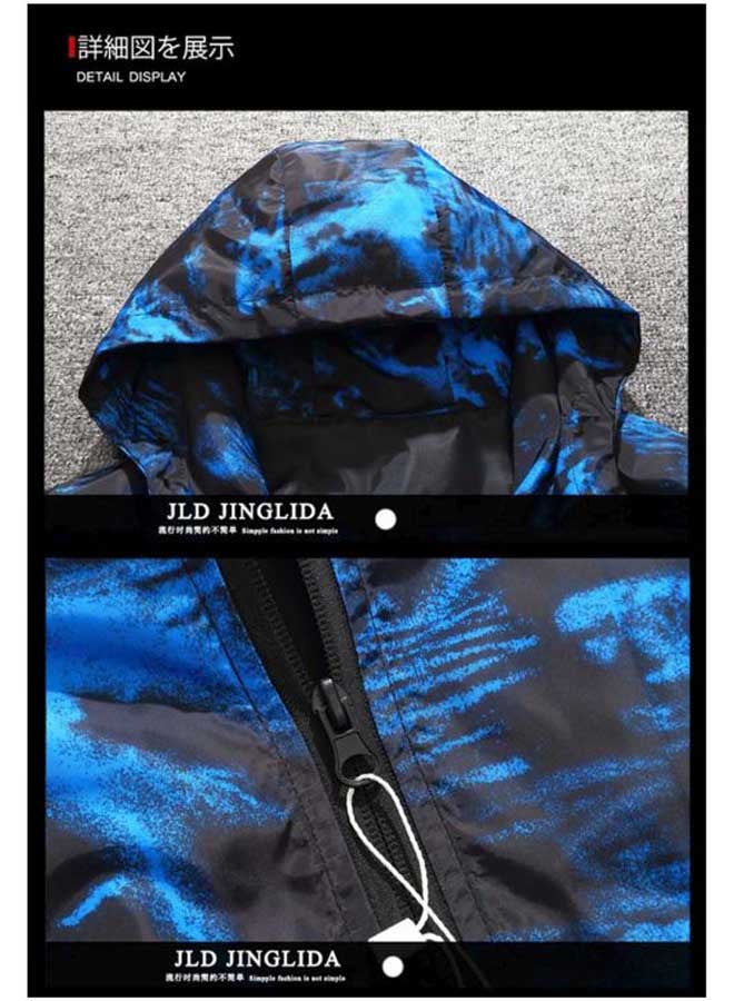 Camouflage Printed Jacket Blue/Black