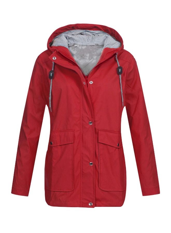 Long Sleeves Waterproof Outerwear Jacket Red