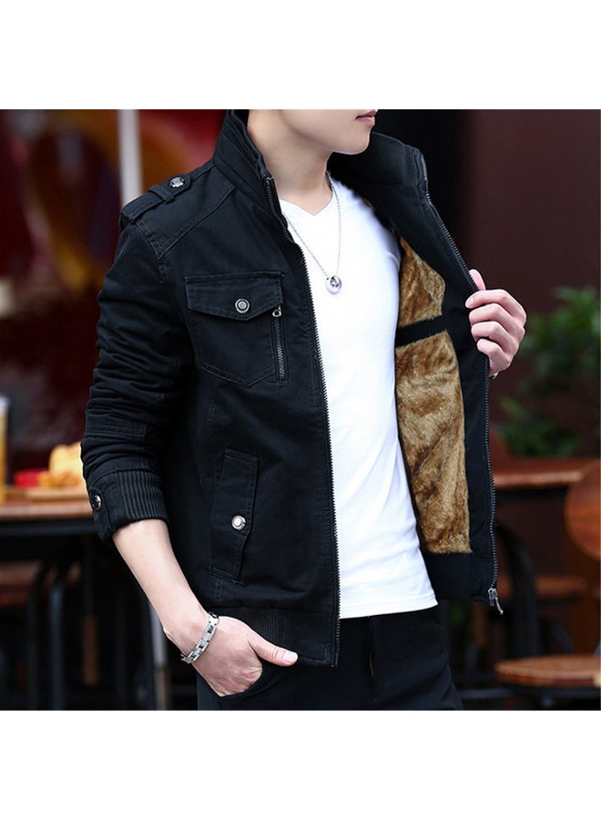 Men's Coats 2020 New Cotton Thickened Jacket black