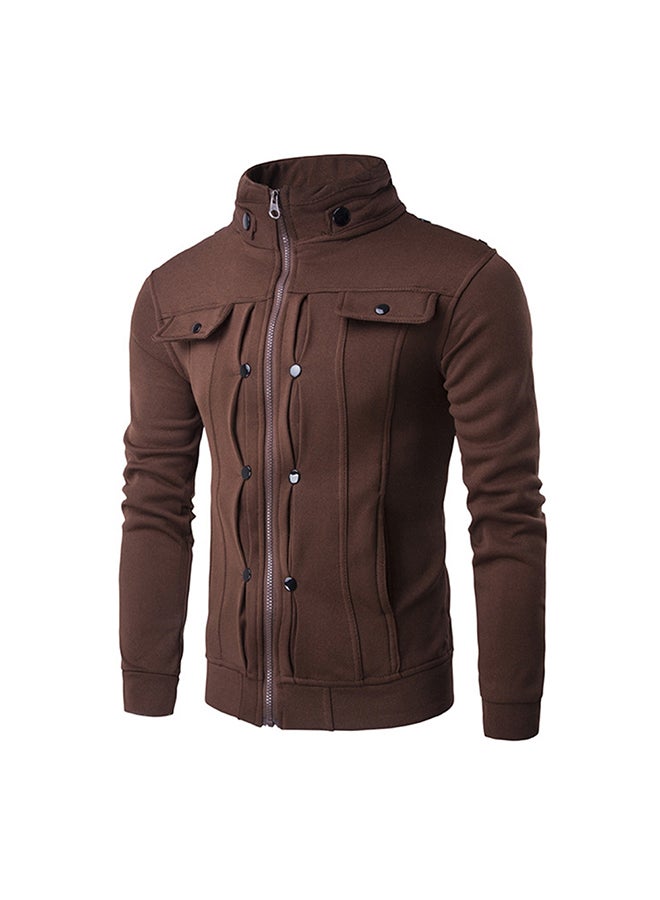 Slim Fit Jacket Brown