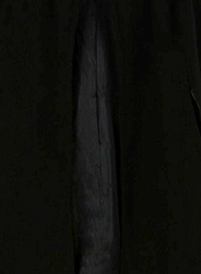 Solid Cape Coat Black