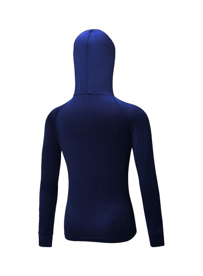 Full-Zippered Running Jacket Dark Blue