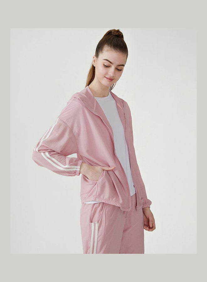 Loose Casual Sport Thin Coat Pink