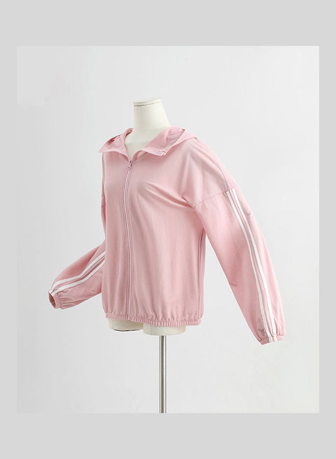 Loose Casual Sport Thin Coat Pink