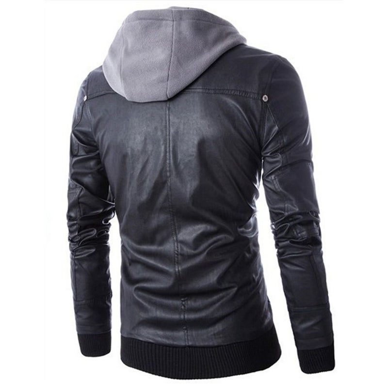 Hoodie Detachable Motorcycle Jacket Black