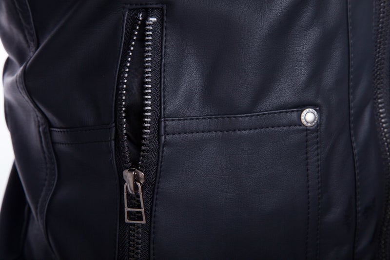 Hoodie Detachable Motorcycle Jacket Black