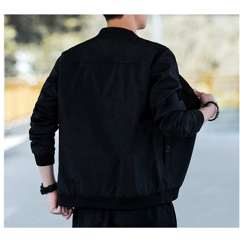 Long Sleeve Bomber Jacket Black