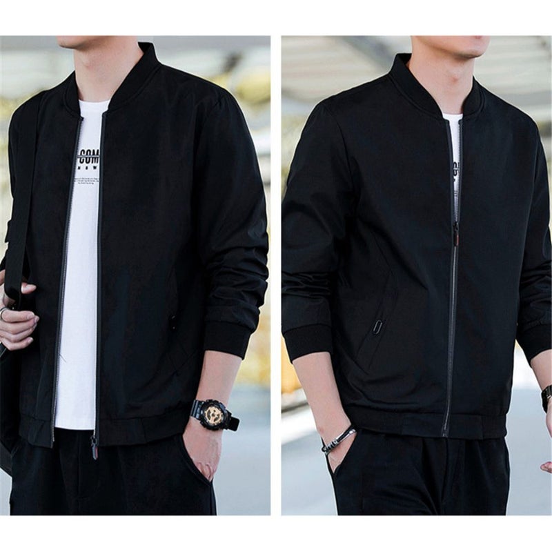 Long Sleeve Bomber Jacket Black