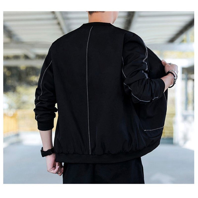 Long Sleeve Bomber Jacket Black