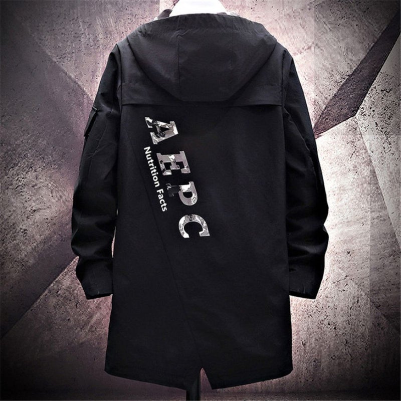 Hoodie Mid Length Windshield Jacket Black