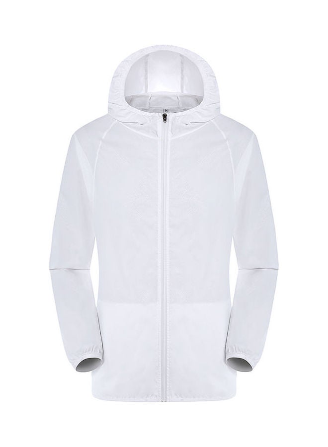 Sun Protective Waterproof Jacket White