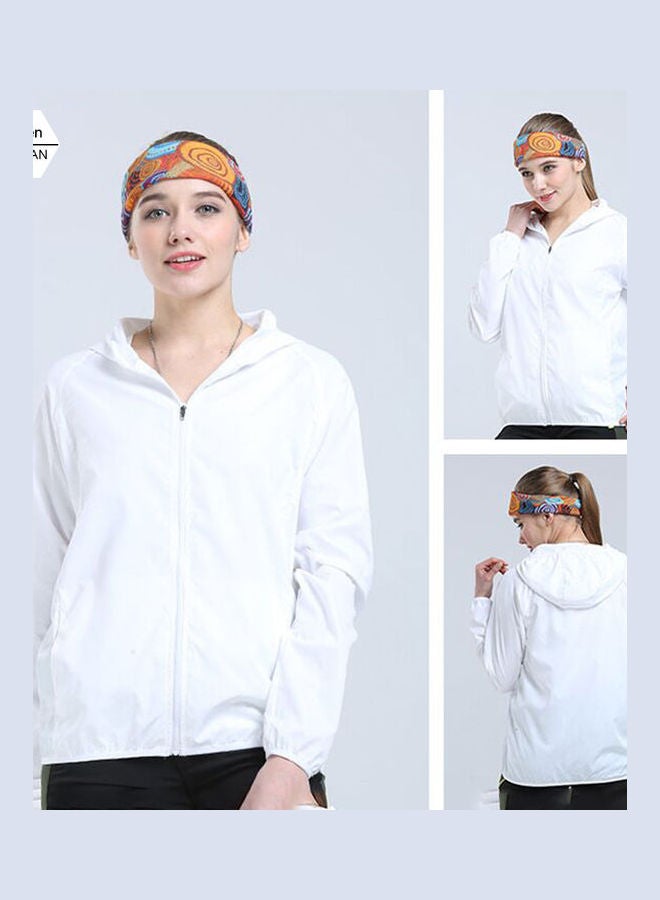 Sun Protective Waterproof Jacket White