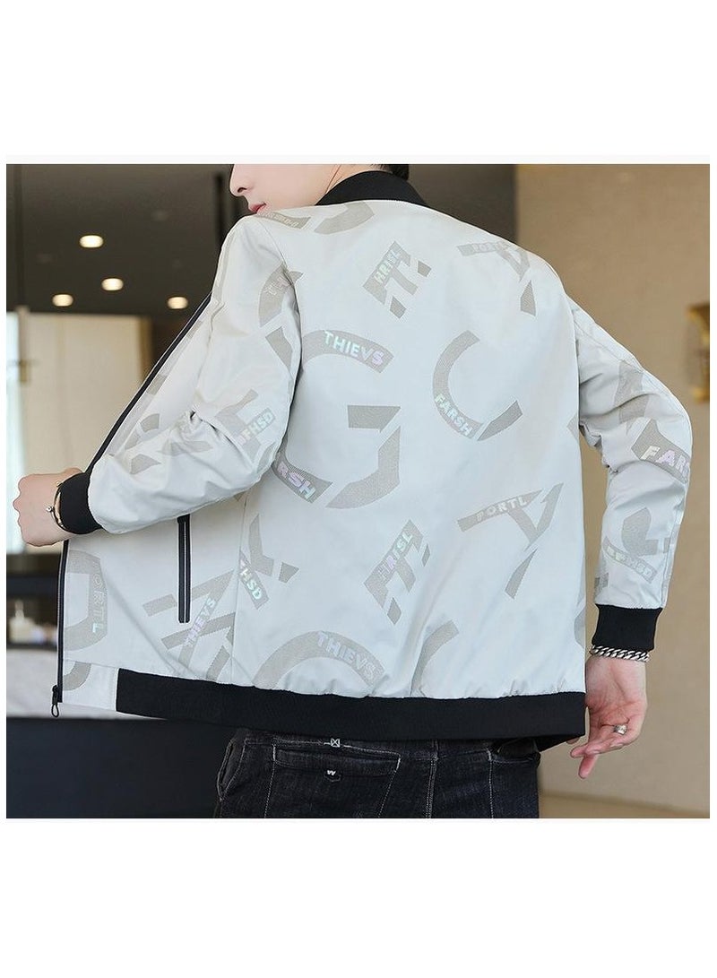 Large Size Fashionable Men's Printed Casual Men's Jacket