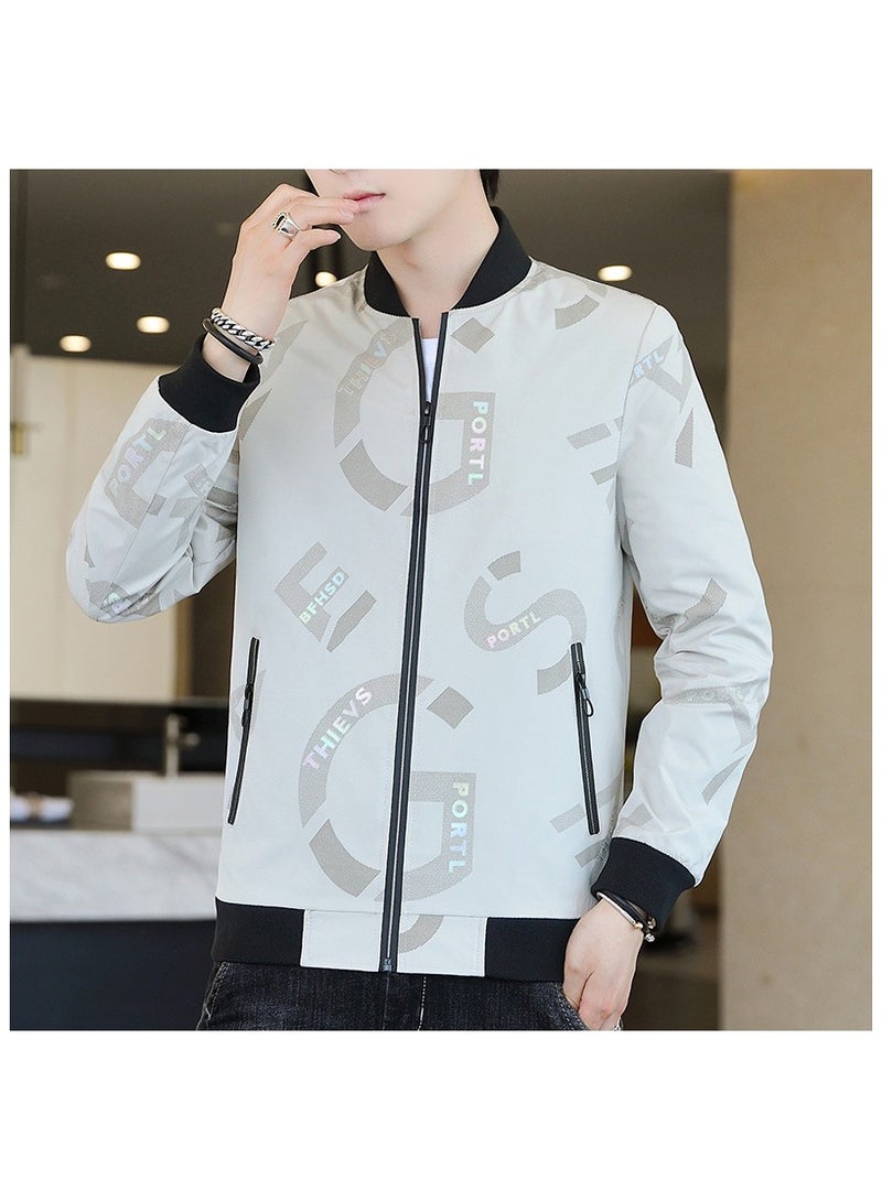 Large Size Fashionable Men's Printed Casual Men's Jacket