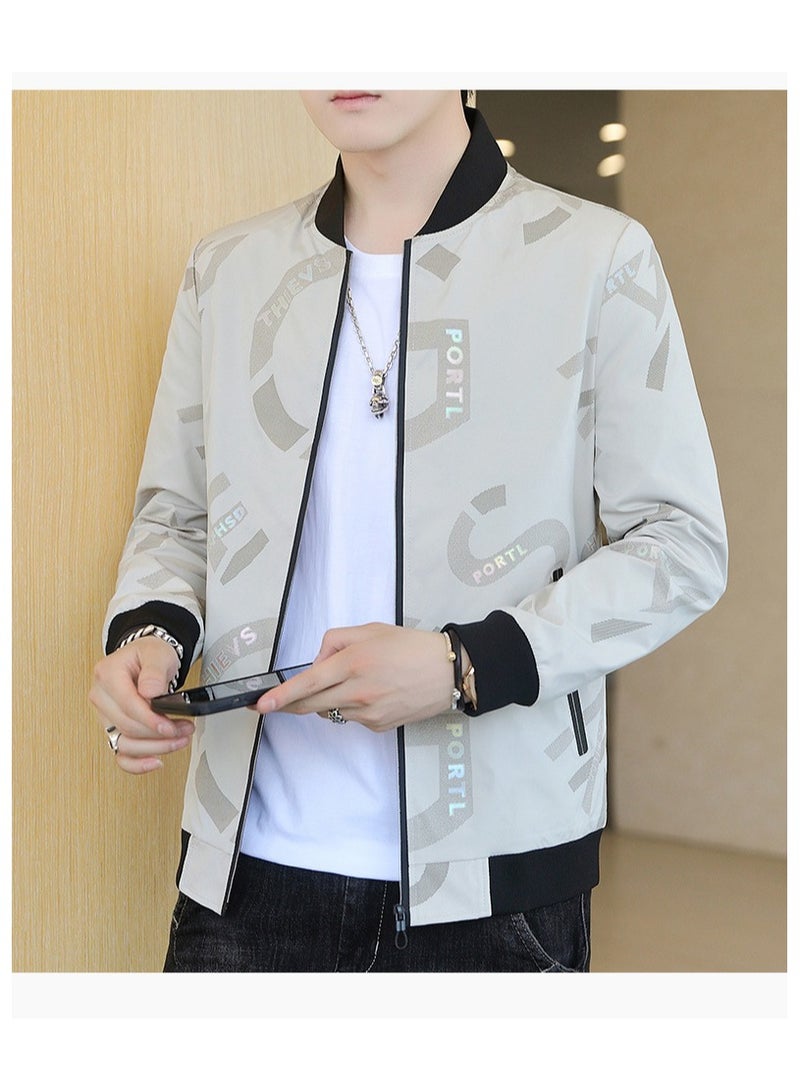 Large Size Fashionable Men's Printed Casual Men's Jacket