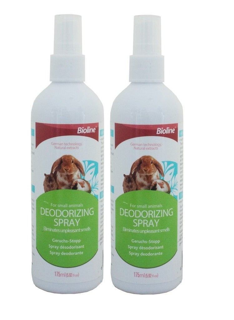 Deodorizing Spray For Small Pets Neutralizes Bad Odors 2X175ml