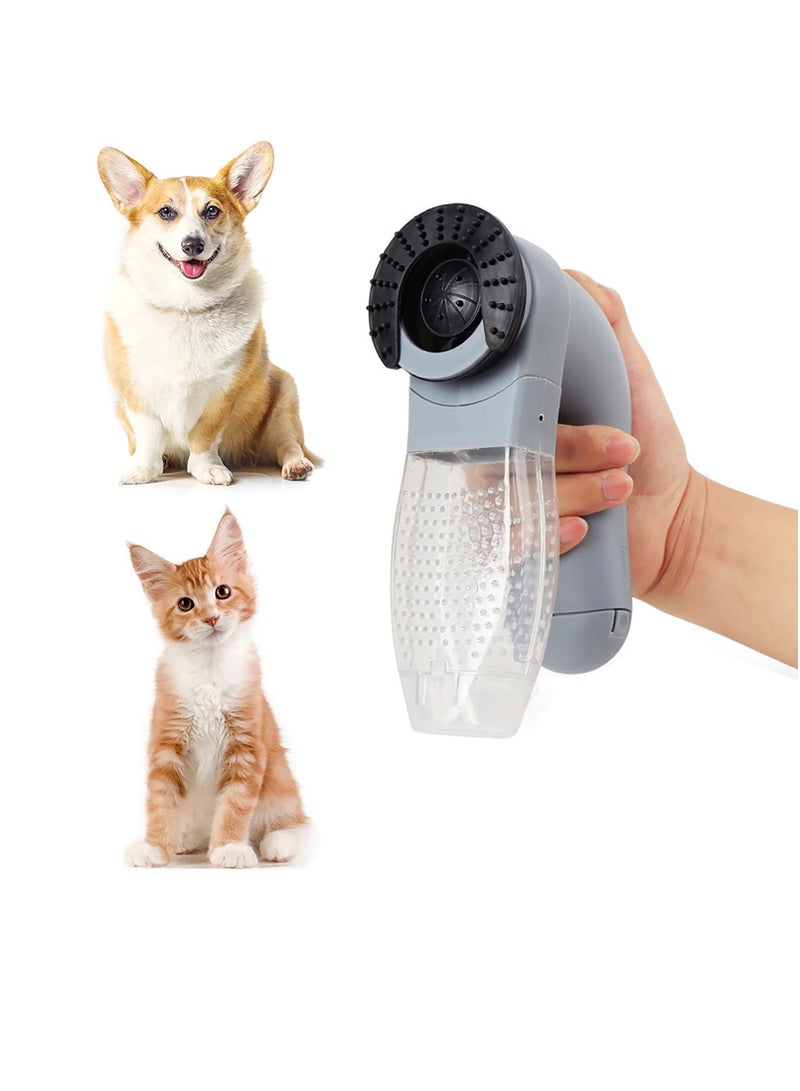 Pet Hair Remover, Dog Cat Hair Fur Remover Shedding Tool, Hair Shedding Grooming Brush, Cleaner Trimmer, Massage Grooming Brush, Suitable for Pet Supplies, Gray